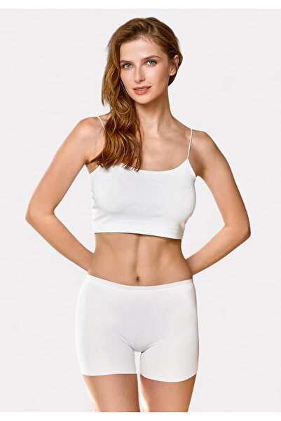 Berrak Boxer γυναικείο με μαλακό λάστιχο Laser Cut Seamless White - Λευκό