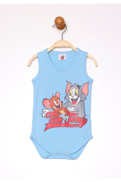 Warner Bros Κορμάκια βρεφικά Tom & Jerry Blue - Γαλάζιο