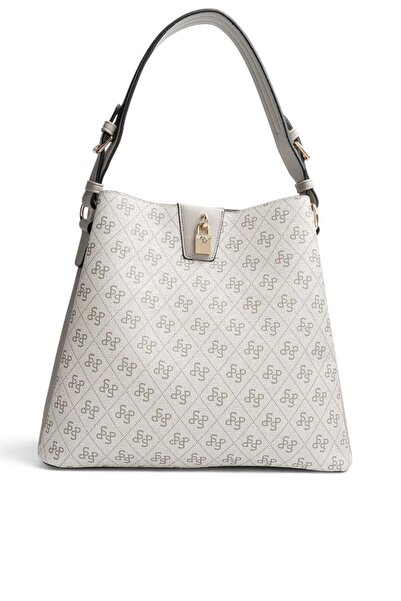 Silver Polo A.Grey - حقيبة كتف نسائية باللون الرمادي مونوغرام SP1295