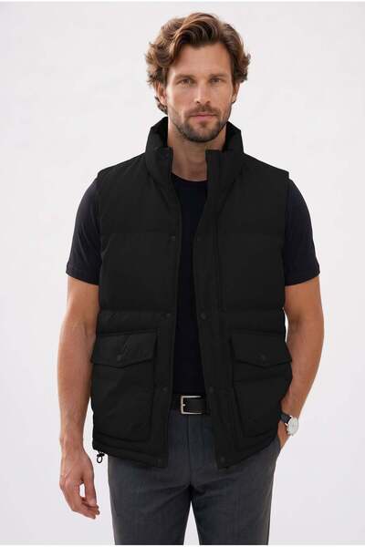 Tudors Men's Relax Fit Comfortable Cut Stand Collar Hidden Zipper Covered and...