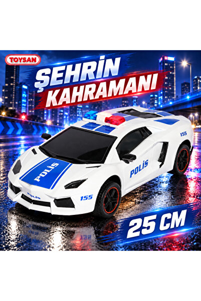 Toysan POLİS Sürtmeli LAM Araba 25 cm 1 ADET