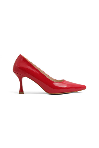 PELLEVA Kadın Sivri Burun 8 cm Yeni Trend Topuklu Kapalı Stiletto Tam Kalıp K...