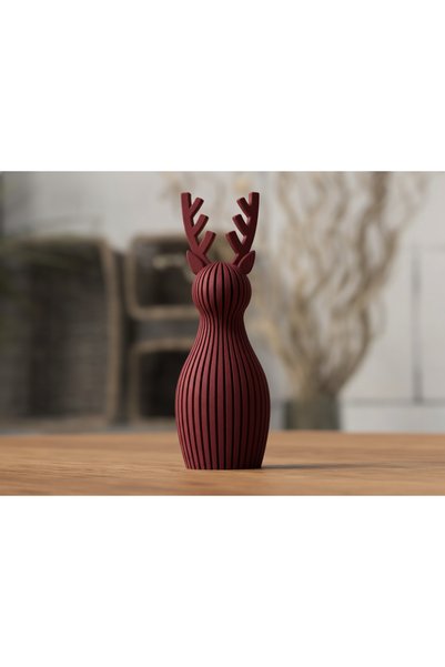 3D baskı gezegeni Minimalist Geyik Biblosu - Modern Yılbaşı & Ev Dekoru Masa ...