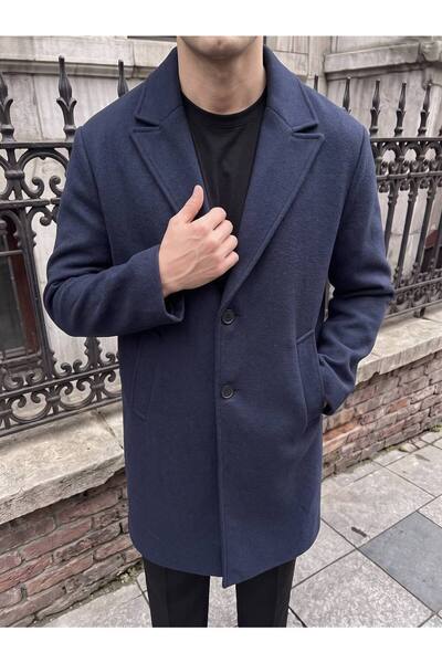 Gambocci Men's Oversize Long Stamp Coat
