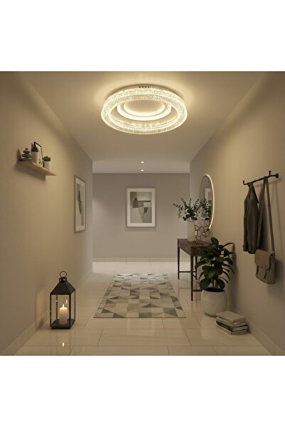 SELEXMO Lustra LED WON Nobile, 67W, Diametru 30cm, Lumina Calda/Neutra/Rece, Alb