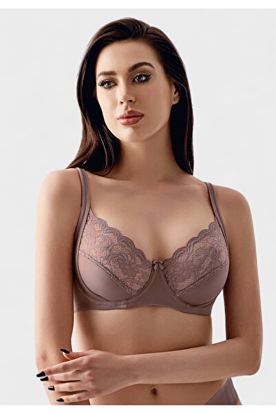 NEWBRA LINGERIE Σουτιέν χωρίς ενίσχυση με δαντέλα New Bra Lingerie Cappucino ...
