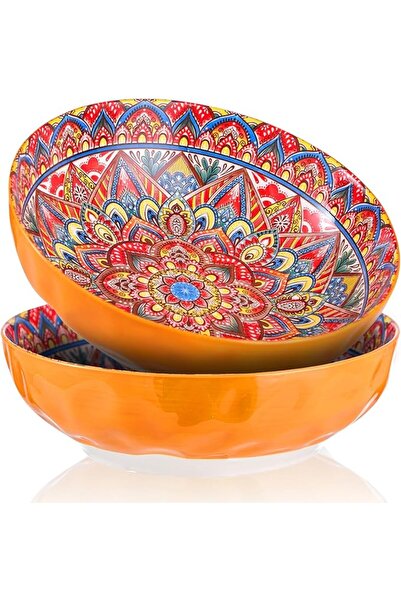 GENERAL Angju Salad Bowl, Large Ceramic Serving Bowls, Soup Bowl Set of 2, 10...