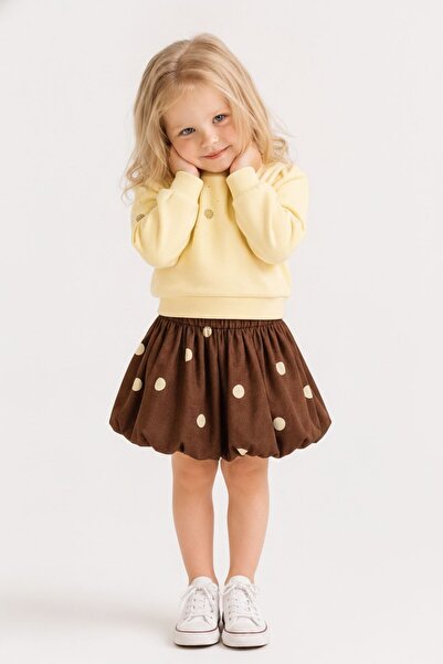 HAUSEkids 1-4 Yaş Brielle Star Kız Çocuk Takım-Limon