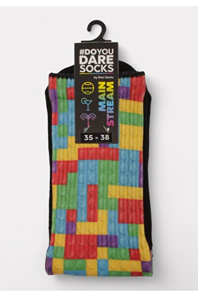 dimi socks Κάλτσα #doyoudaresocks by Digital Printed Casual Tetris - Πολύχρωμο