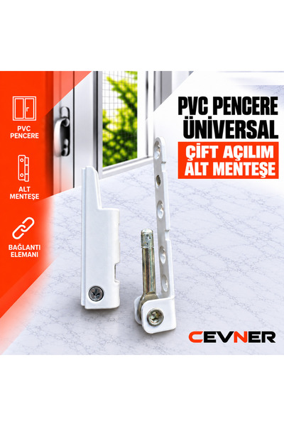 Genel Markalar PVC PİMAPEN Pencere Üniversal Çift Açılım Alt Menteşe
