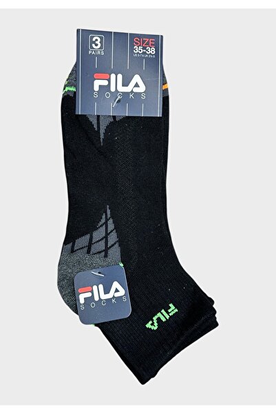 FILA Παιδικές Κάλτσες Αγοριών Ημίκοντες 3pack Fashion Black - Μαύρο