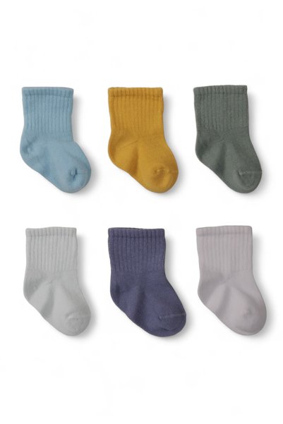 Biorganic Κάλτσες Bebe από οργανικό βαμβάκι Blue Colors 6 Τεμ - Πολύχρωμο