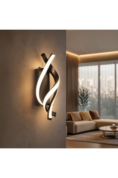 SELEXMO Aplica LED Reid 13W, Lumina Rece/Calda/Neutra, Negru