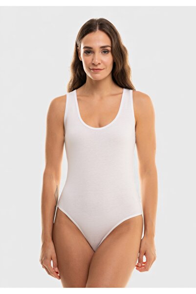 Berrak Γυναικείο Κορμάκι Premium Cotton Modal Λευκό