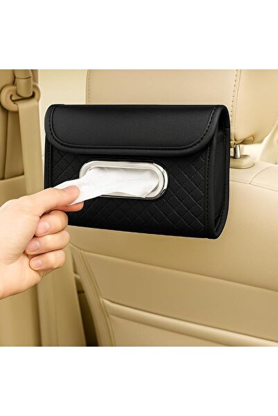 GENERAL Car Tissue Box Holder, PU Leather Backseat Organiser, Premium Leather...