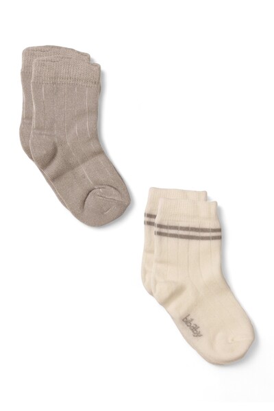 Biorganic Κάλτσες Bebe από Bambu Soft 2 Τεμ - Γκρι