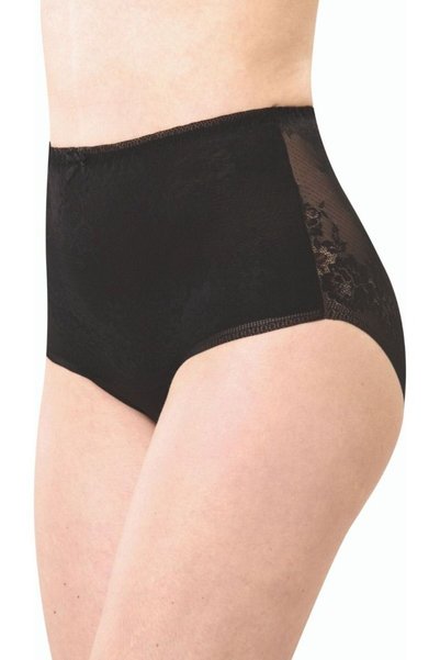 Norddiva Σλιπ ψηλόμεσο δαντελένιο Plus Size Elizabeth - Μαύρο