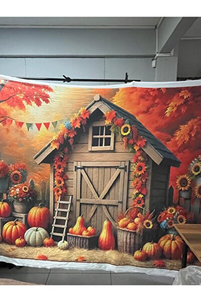 150x200 cm, Sonbahar Temalı Arka Fon, Fotoğraf Çekimi, Kutlama, Okul Etkinlik Kumaş Pano