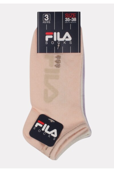 FILA Κάλτσες F1430 - Σετ 3 Ζευγάρια Παστέλ Χρώματα - Πολύχρωμο