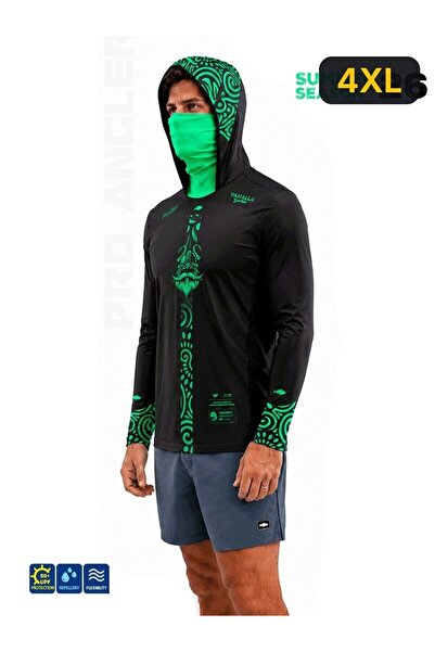 Fujin Valhalla Algea S26 Black Green Sweatshirt 4XL - Çok Renkli