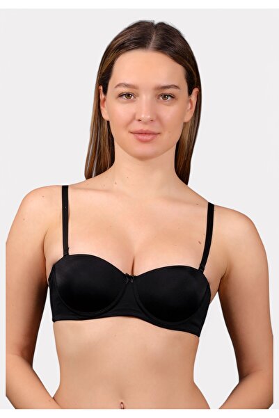 NEWBRA LINGERIE Σουτιέν New Bra Strapless Double Push Up - B Cup Μαύρο