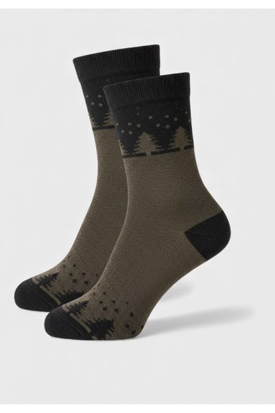 Pro Socks Winter Pines Olive – Γυναικεία Μάλλινη Κάλτσα - Καφέ