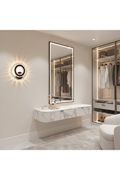 SELEXMO Aplica LED NOVA Rotonda, 16W, Negru & Inox, lumina Calda/Rece/Neutra