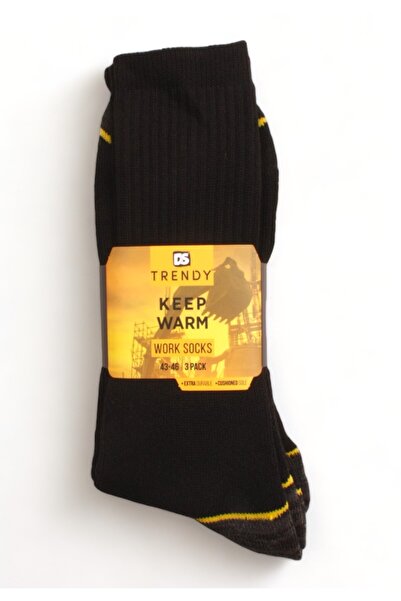 TRENDY Κάλτσα ανδρική βαμβακερή Work Socks σε οικονομικη συσκευασία τριών τεμ...