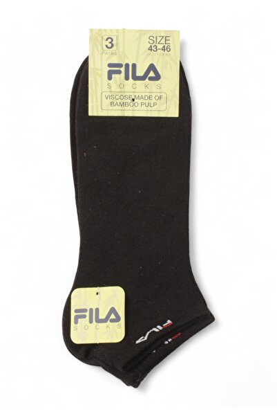 FILA Κάλτσες σοσόνια Unisex Bamboo Invisible Plain 3 Τεμ. - Μαύρο