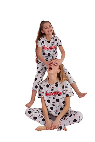 SeXen Πιτζάμα παιδική Hello Kitty Spotted - Γκρι