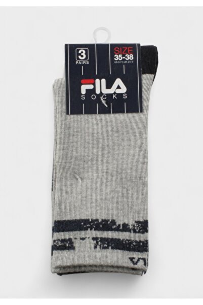FILA Παιδικές Κάλτσες για Αγόρι F8091 Misty Grey – Σετ 3 Ζευγάρια - Πολύχρωμο