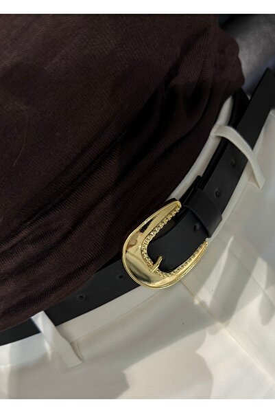 KİLİGİSTANBUL SİYAH&GOLD ANTİK KEMER (2,30 CM DERİ, 4,50 CM TOKA GENİŞLİĞİ)