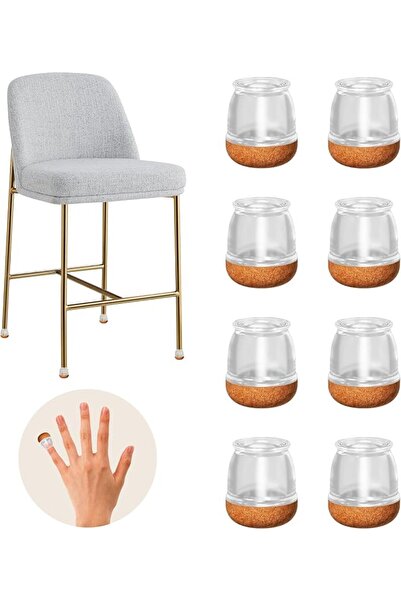 GENERAL 20 Pcs Clear Extra Small Skinny Chair Leg Floor Protectors for Hardwo...
