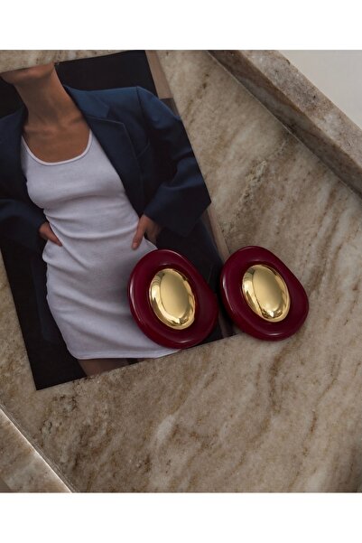 MBACOLLECTION KAHVERENGİ ÇELİK KÜPE