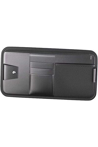 GENERAL Car Sun Visor Organizer with Glasses Holder, Visor Storage Pouch with...