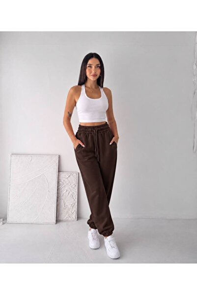 OZD Active Yüksel High Waist Elastic Cuffed Inside-Drawstring Sweatpants