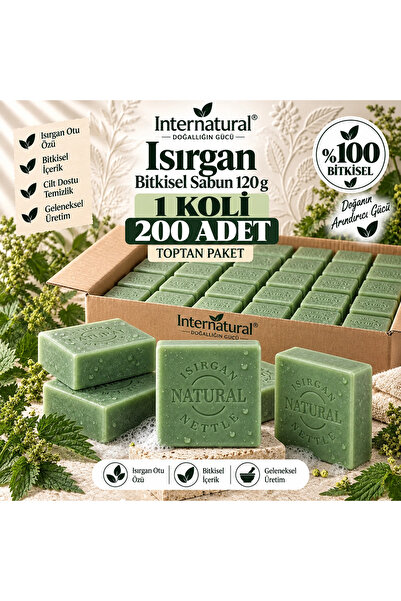 Dermolive Internatural Nettle Herbal Soap 120 g - 200 Pieces (1 Box)