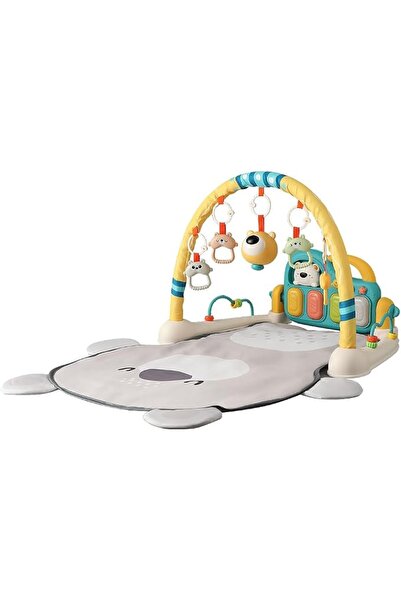 GENERAL Baby Activity Play Mat with Piano, Musical Gym Arch, Hanging Animal T...