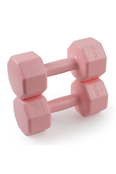 PS SPOR 2 Adet 5 KG Pembe Dambıl Seti – 10 KG Toplam Ağırlık, Fitness ve Güç ...