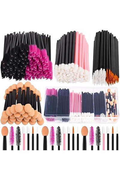 ALMEKAQUZ 300Pcs Disposable Makeup Tool Kit, Brow Brush/Mascara Br-ush/Lip Ap...