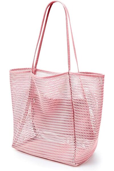 KKAERDIYA Mesh Beach Tote Bag, Large Sandproof & Lightweight, for Beach, Pool...