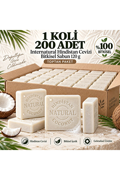 Dermolive Internatural Coconut Herbal Soap 120 g - 200 Pieces (1 Box)