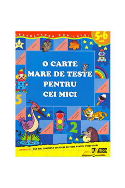 Biblion Carte educativă cu teste O carte mare de teste pentru cei mici 5-6 an...