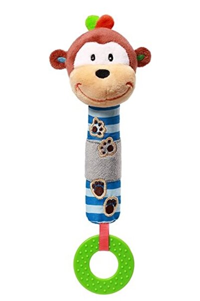 Babyono Играчка гризалка 0619 Monkey George маймунка с пищялка 10 x 28 x 7 см