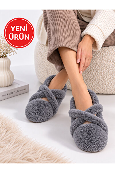 STOCON Cross Women's Home Slippers Women's Home Shoes Home Boots Soft Comfort...