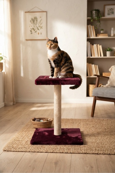 PatimPets برج خدش للقطط K1 وسرير من القماش القابل للمسح