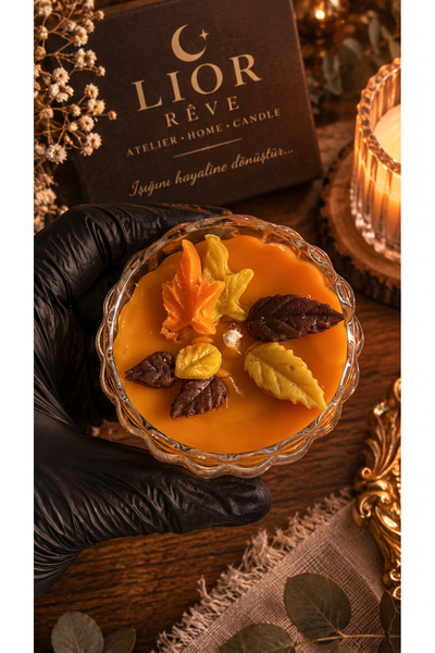 LİOR REVE ATELİER LIOR RÊVE ATELIER Autumn Leaves El Yapımı Dekoratif Mum | S...