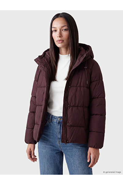 LC Waikiki Nevavm Farkıyla Lcw Everyday Plum Plain Loose & Baggy Women's Puff...