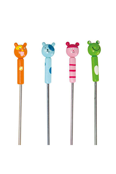 Bino Children's umbrella 82794, 58 cm, wooden handle animal, 4 colors