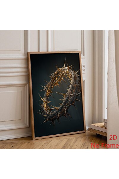 Generic Brand 1pc Christian Crown of Thorns Canvas Wall Art Print, Passion of...